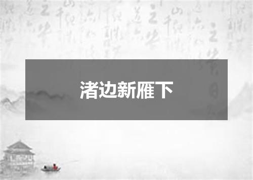 渚边新雁下