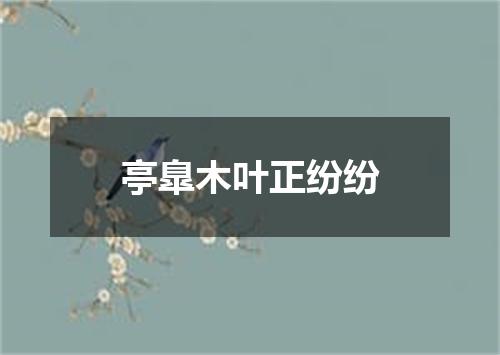 亭臯木叶正纷纷