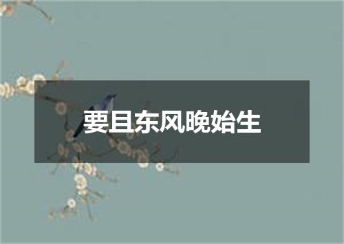 要且东风晚始生