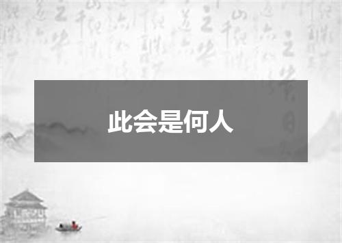 此会是何人