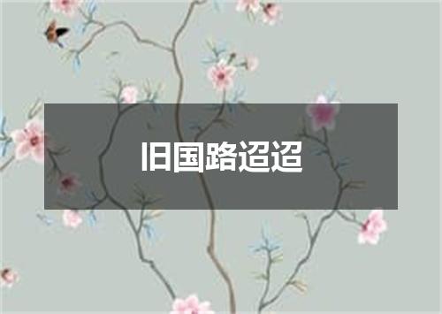 旧国路迢迢