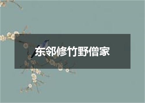 东邻修竹野僧家
