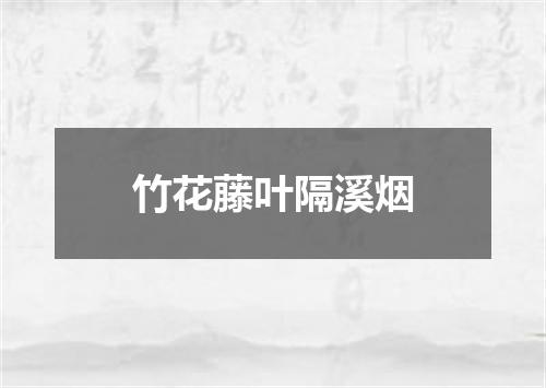 竹花藤叶隔溪烟