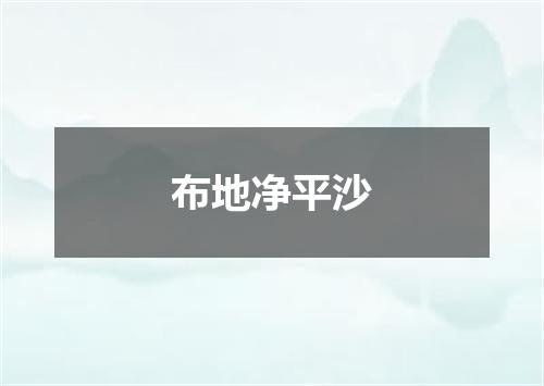 布地净平沙