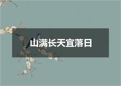 山满长天宜落日