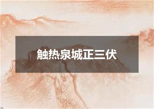 触热泉城正三伏