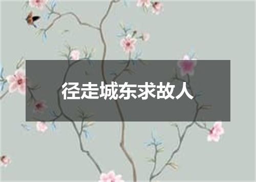 径走城东求故人