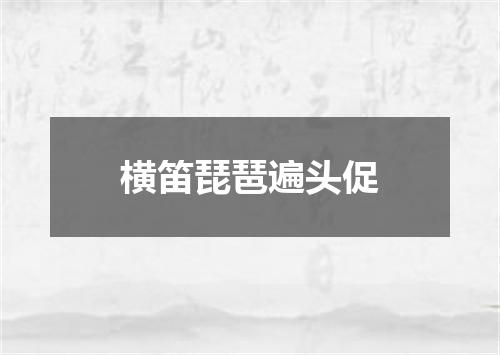 横笛琵琶遍头促