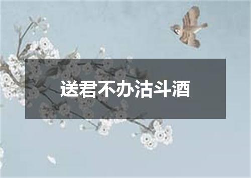 送君不办沽斗酒