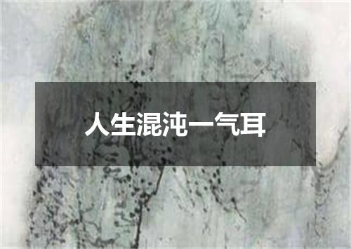 人生混沌一气耳