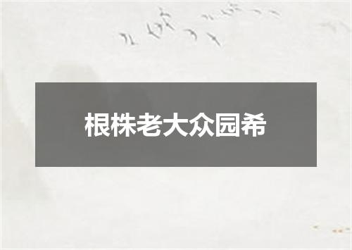 根株老大众园希