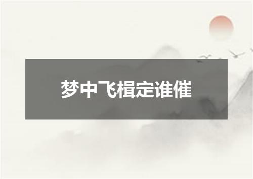 梦中飞楫定谁催