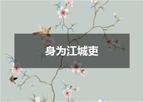 身为江城吏