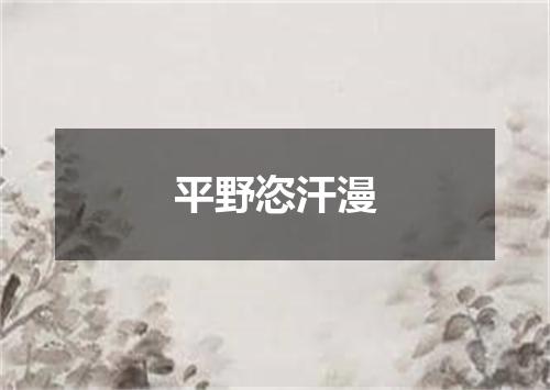 平野恣汗漫