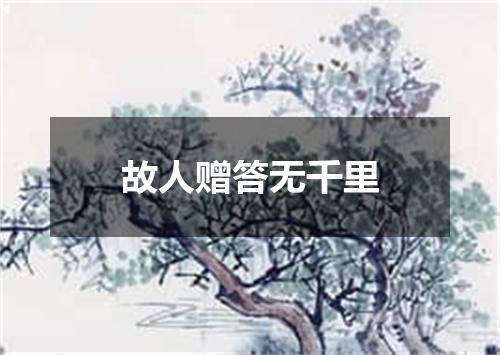 故人赠答无千里