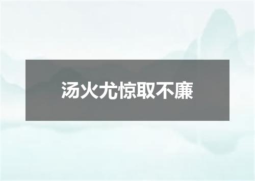 汤火尤惊取不廉