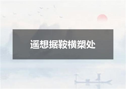 遥想据鞍横槊处