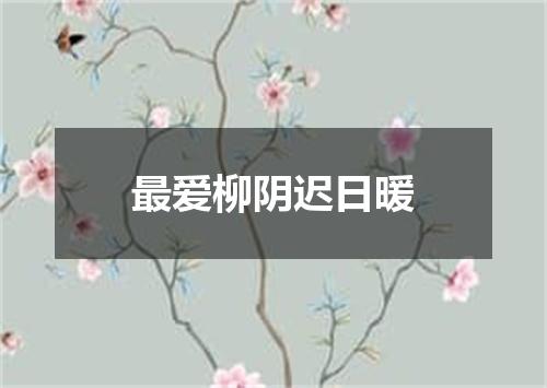 最爱柳阴迟日暖