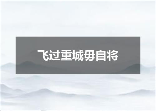 飞过重城毋自将