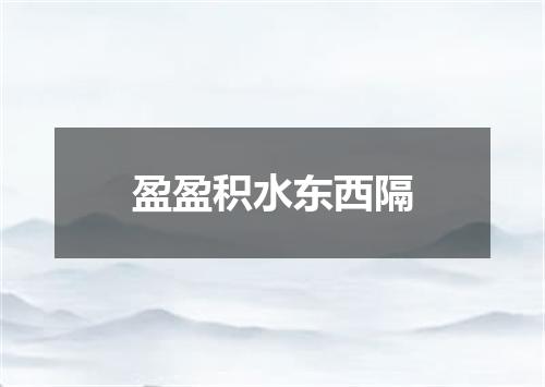 盈盈积水东西隔