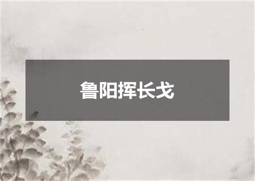 鲁阳挥长戈