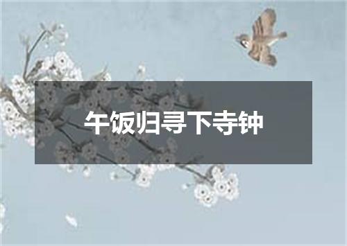 午饭归寻下寺钟