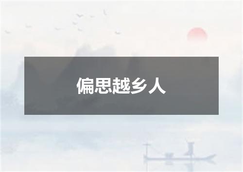 偏思越乡人