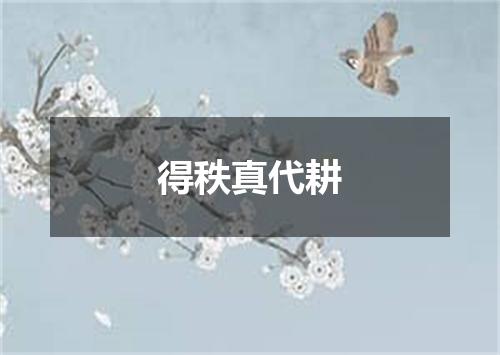 得秩真代耕