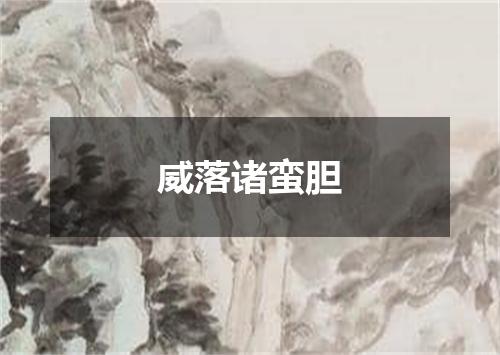威落诸蛮胆