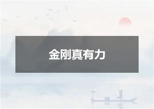 金刚真有力
