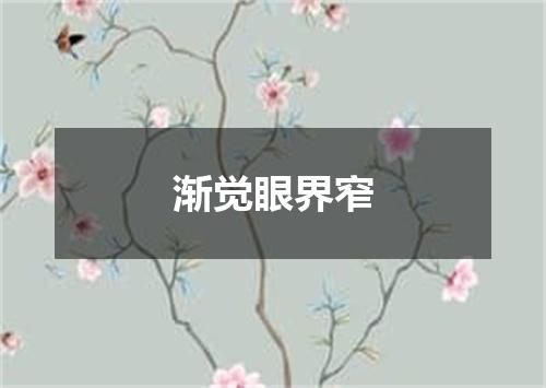 渐觉眼界窄