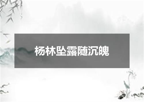 杨林坠露随沉魄