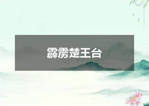 霹雳楚王台