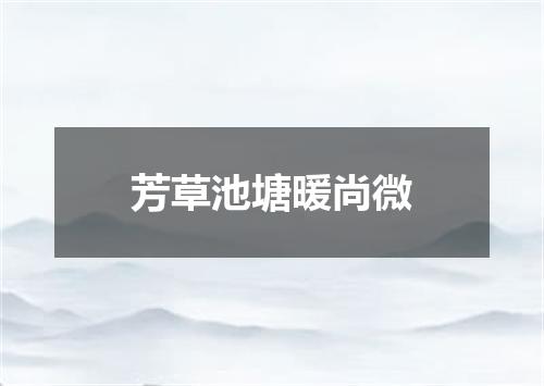 芳草池塘暖尚微