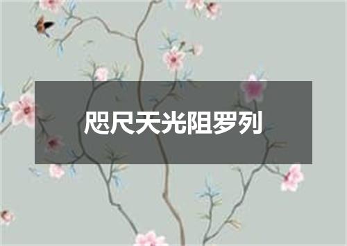 咫尺天光阻罗列