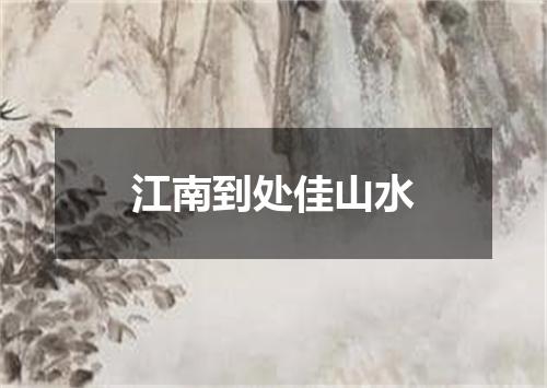 江南到处佳山水