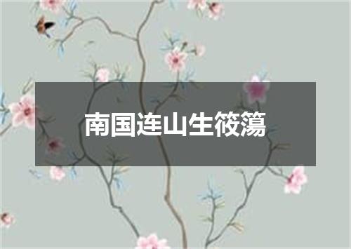 南国连山生筱簜