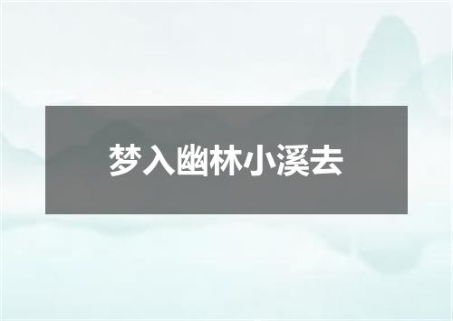 梦入幽林小溪去