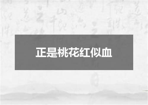 正是桃花红似血