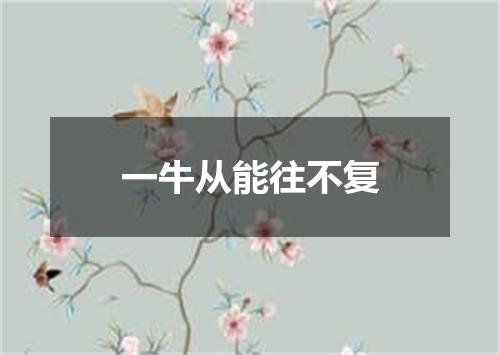 一牛从能往不复