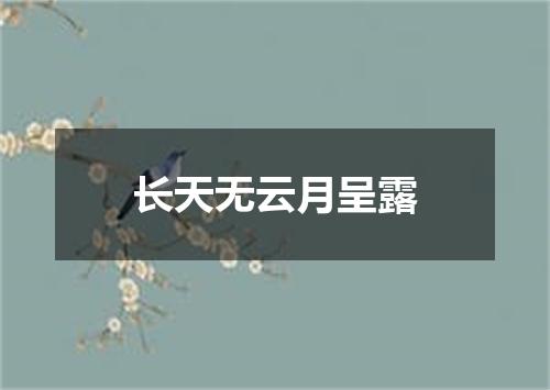 长天无云月呈露