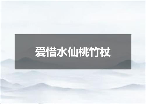 爱惜水仙桃竹杖