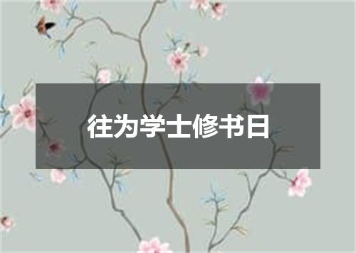 往为学士修书日