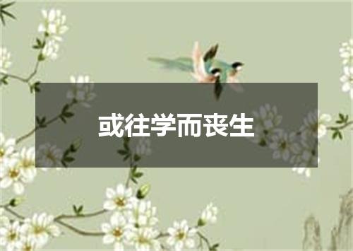 或往学而丧生