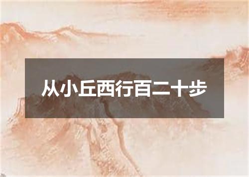 从小丘西行百二十步