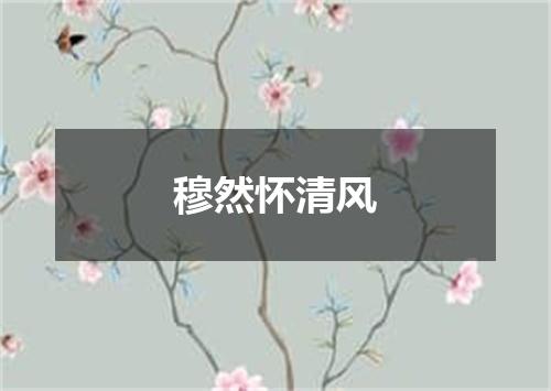 穆然怀清风