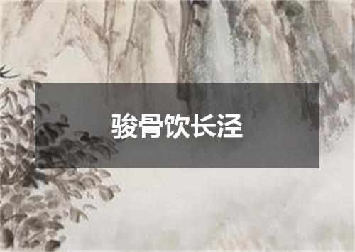 骏骨饮长泾
