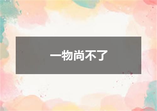 一物尚不了
