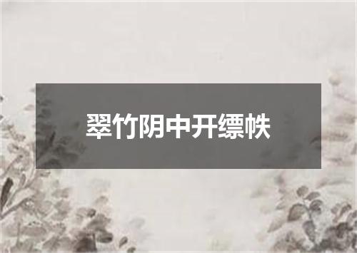 翠竹阴中开缥帙