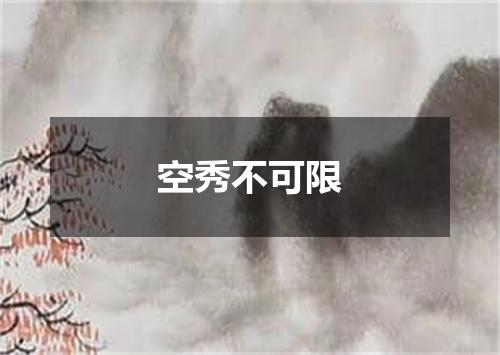 空秀不可限